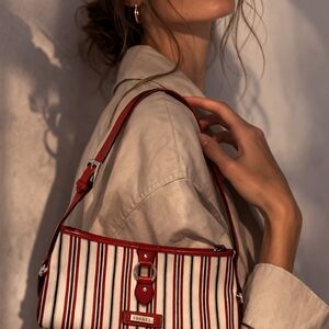 ✨ Vintage JOANEL Paris Baguette Y2K Bag with Red leather-Like New ❣️